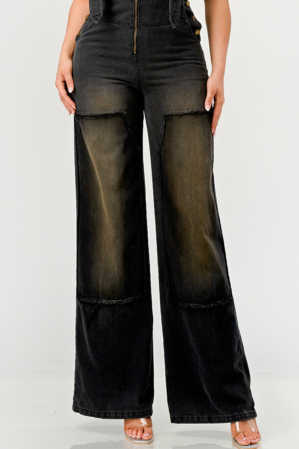 The Ebenezer Tinted Denim Overalls Jumpsuit