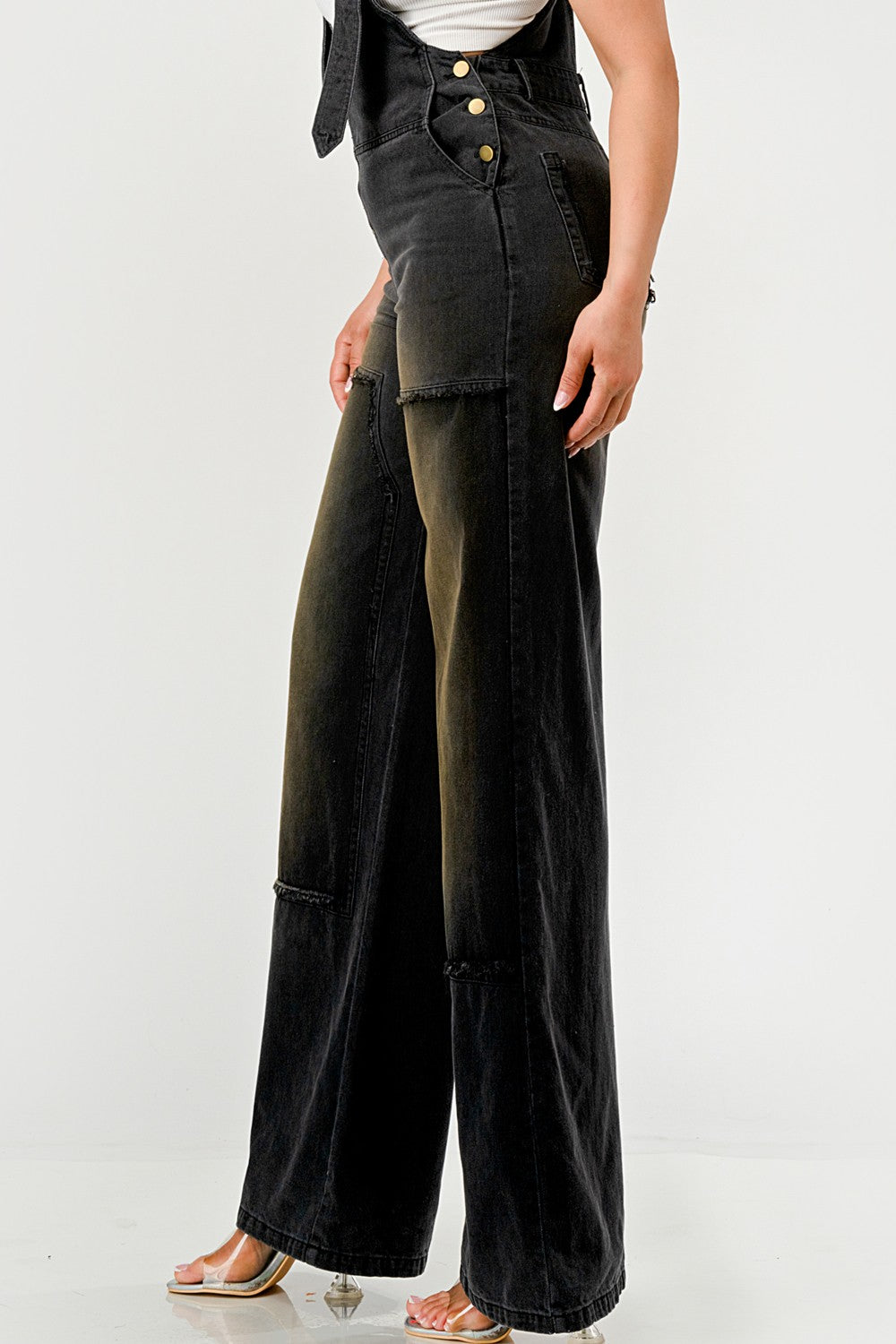 The Ebenezer Tinted Denim Overalls Jumpsuit