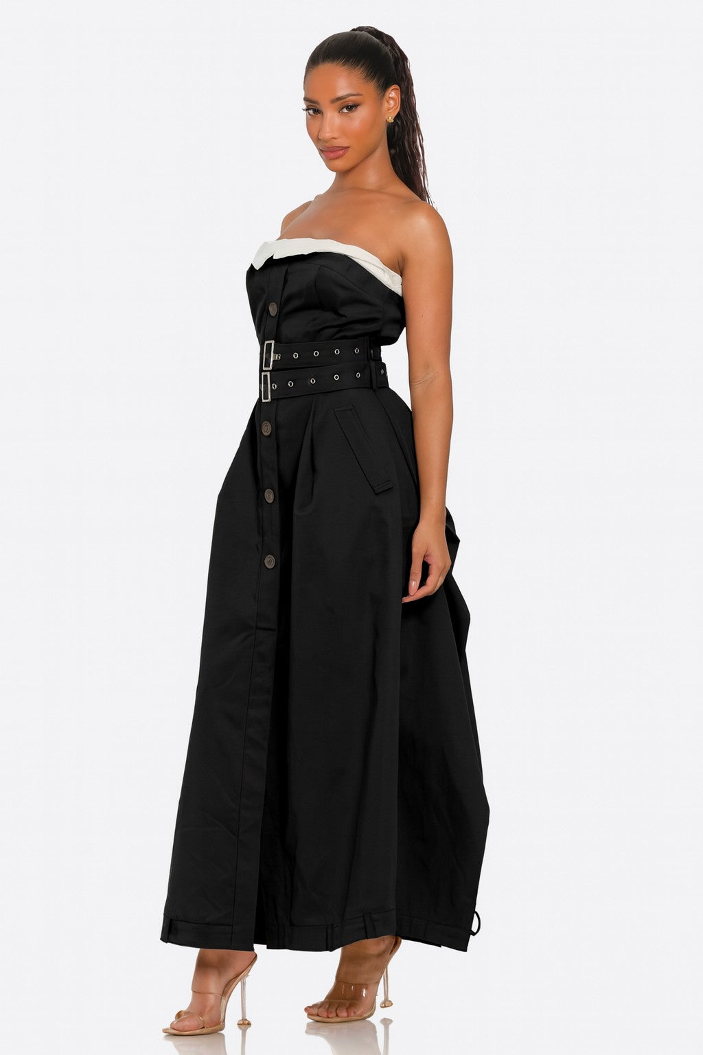 The Mount Carmel Double-Belted Belted Trench Maxi Dress – House of Modesty