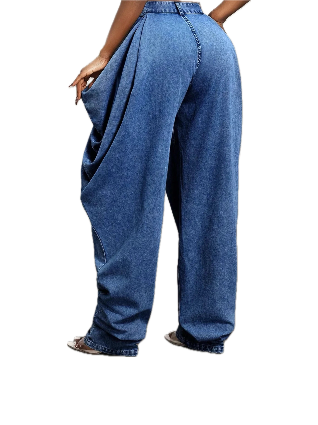 The Valley of Berakah Draped - Baggy Ruched Jeans