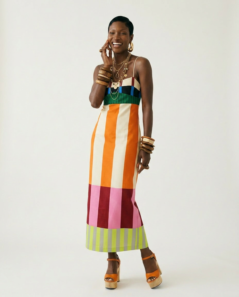 brown color block dress Cozier Than Most Colorblock Sweater Dress