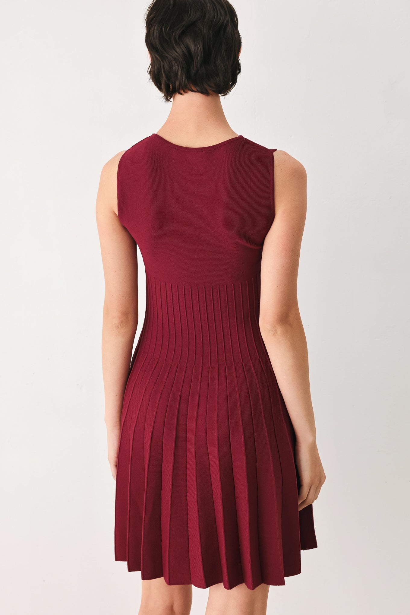 In The Wilderness Pleated Sweater Knit Dress