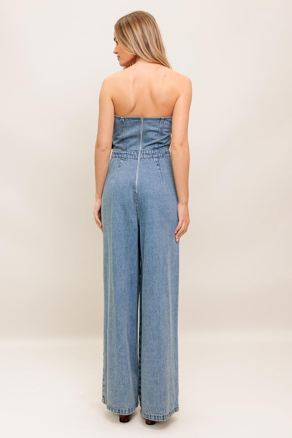 Heal The Land Multi-Belt Denim Wide-Leg Jumpsuit
