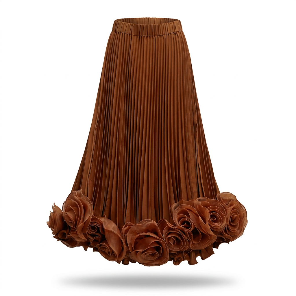 The Rose of Sharon Pleated Maxi Skirt